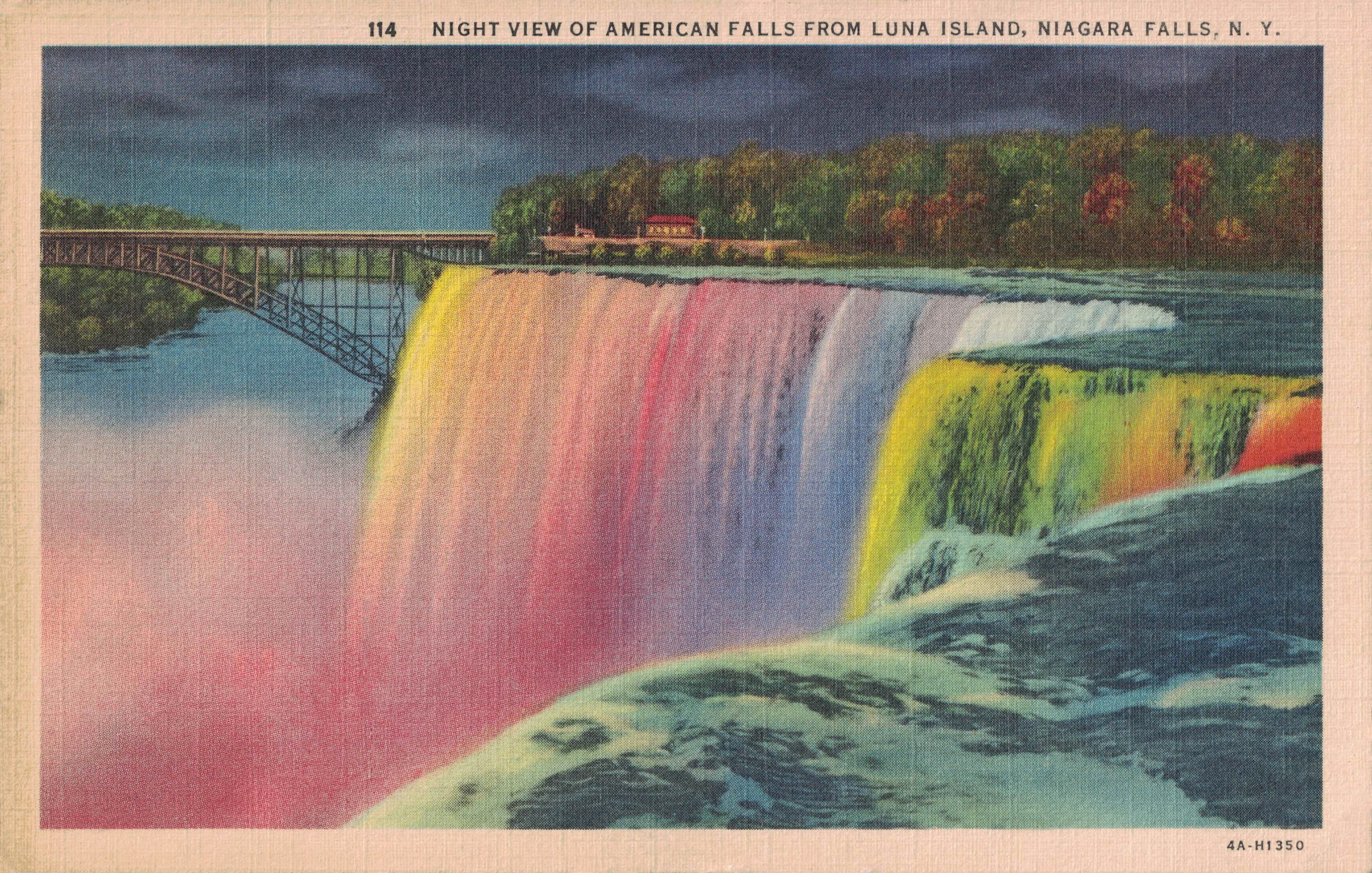 1960s Niagara Falls Felt Souvenir Pillow Insert